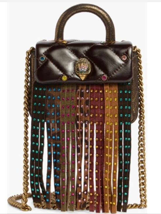 Kurt Geiger Handbags - Kurt Geiger London Micro Kensington Leather Fringe
